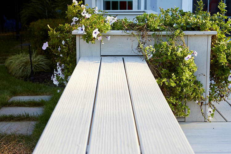 White composite decking includes Whitewash Cedar