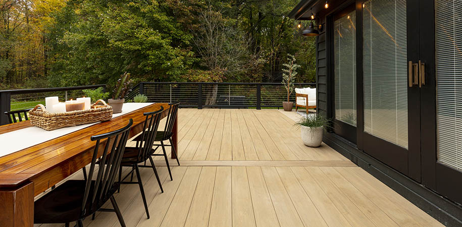 Composite vs wood deck cost shows you get real wood looks with staining costs