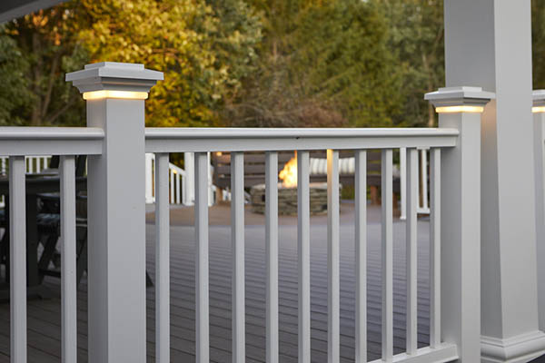 DIY deck railing with composite balusters
