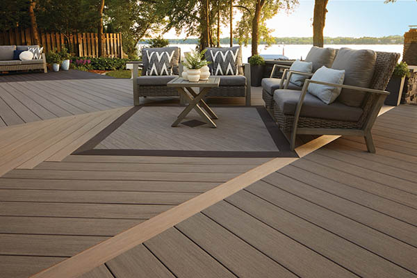 Deck design ideas featuring a herringbone pattern