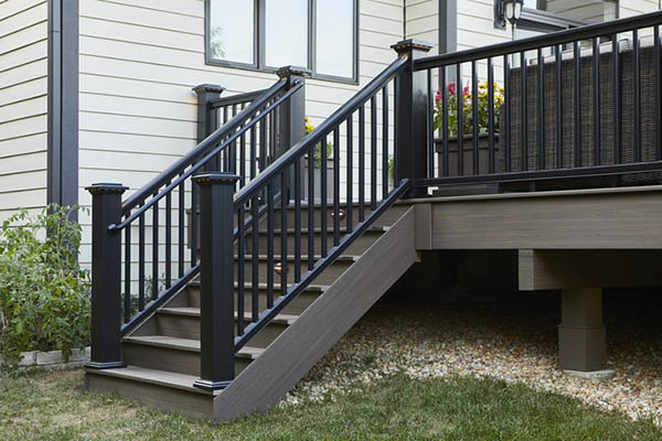 Deck renovation ideas involving stair design