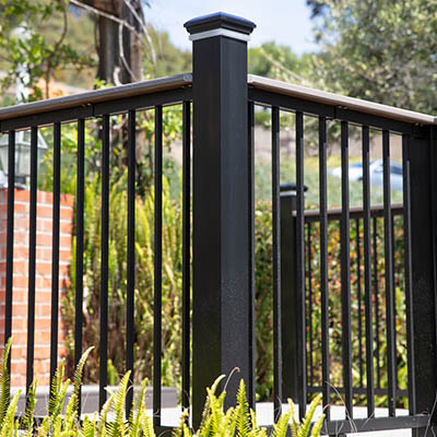 Aluminum railing by TimberTech keeps its rich hues