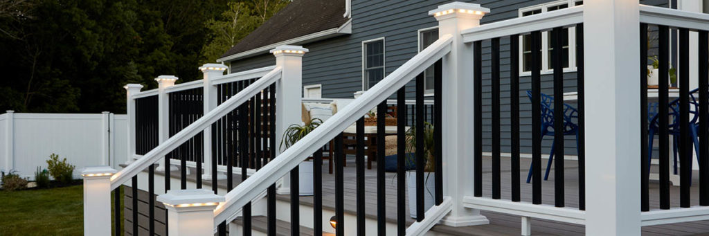 Avoid staining deck rails by choosing TimberTech Railing over wood