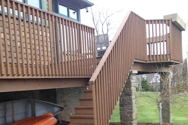 After staining deck rails you need to do more work after it dries