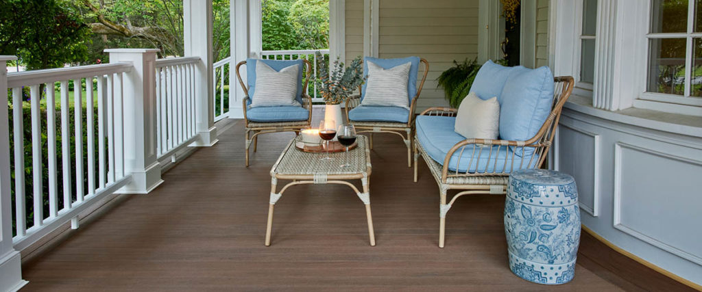 Adding a front porch with a traditional theme