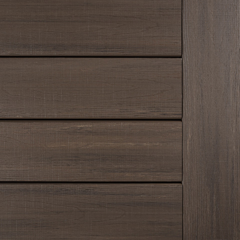 American Walnut Decking Swatch TimberTech Advanced PVC Landmark Collection