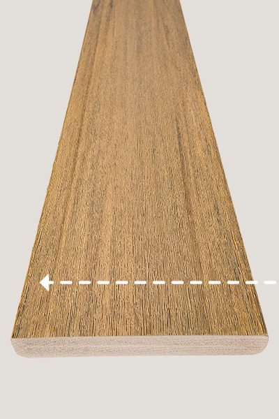 For a rip cut vs cross cut the cross cut is made across the width of a board