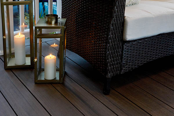 Deck decorating ideas include ambient lighting like lanterns