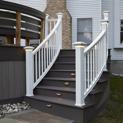 Deck post lights and more lighting options like riser lights