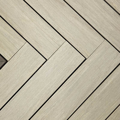 A herringbone deck pattern design keeps your space design forward