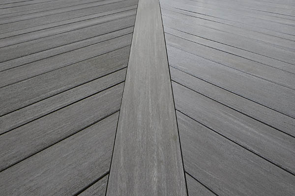 A herringbone deck is similar to a chevron pattern