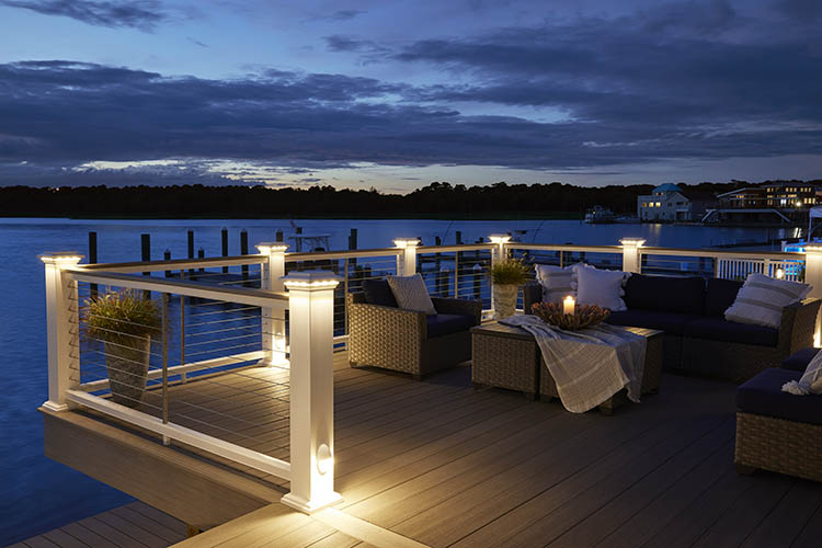 Benefits of outdoor deck lighting include ambience and visibility