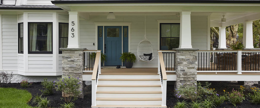 Porch remodel ideas include those for Scandinavian-style homes