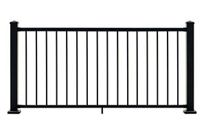 Aluminum deck railing panel with aluminum balusters