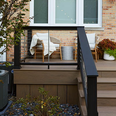 Front porch deck ideas should include your railing design