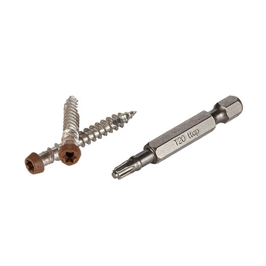 TOPLoc color-matched fasteners product image with brown screws