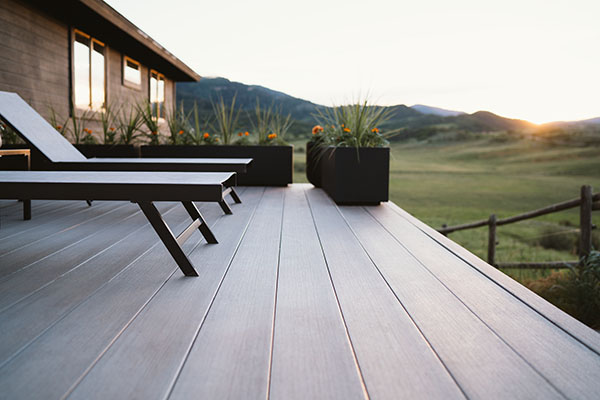 Fire rated decking on a Colorado deck with a view
