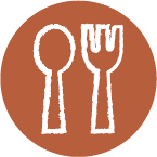 Illustration of a spoon and fork. 