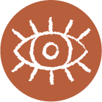 Illustrated icon of an open eye indicating appearance.