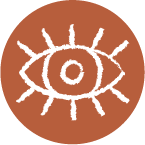 Illustrated icon of an open eye indicating appearance.