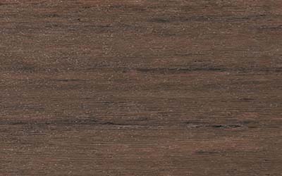 Close up decking board swatch of English Walnut from the Advanced PVC product line