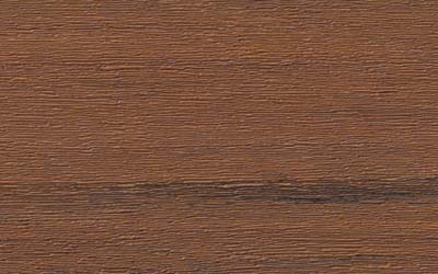Close up decking board swatch of Mahogany from the Advanced PVC product line