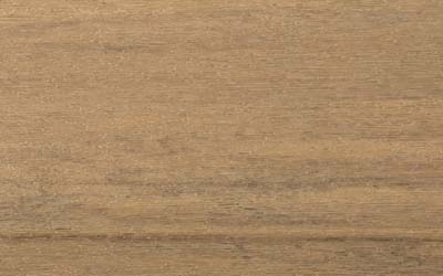 Close up decking board swatch of Weathered Teak from the Advanced PVC product line