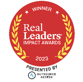 2023 Winner Real Leaders Impact Awards 2023 badge