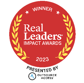 2023 Winner Real Leaders Impact Awards 2023 badge