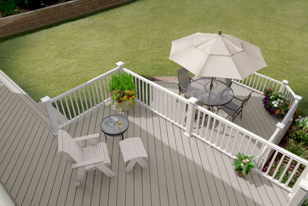 Weathered Oak decking from the Terrain+ Collection