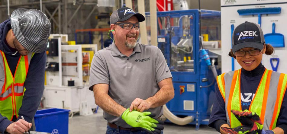 Candid photos of AZEK employees on the job