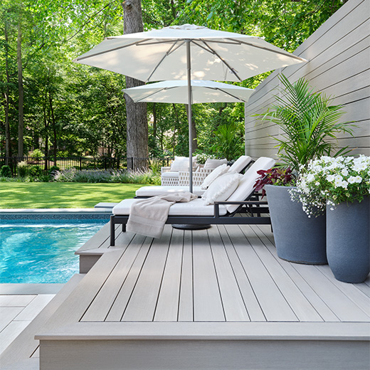TimberTech Advanced PVC Vintage Collection Capped Polymer Multiwidth PVC Decking Board