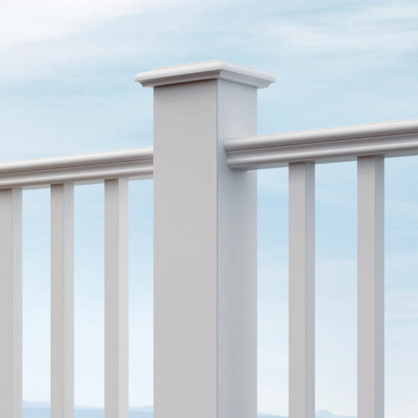 TimberTech PVC Pinnacle Rail White Railing Product Image