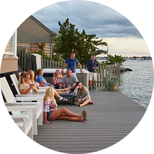 Cooler deck boards typically mean the whole family can enjoy the dock for more hours in hot weather
