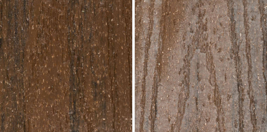 After a 30 day sun fading test our competitor's Composite decking shows significant change in board color with visible lightening in color.