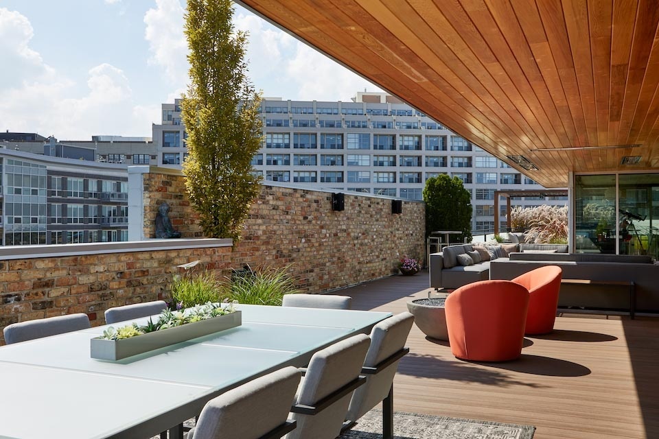 Group your rooftop deck seating